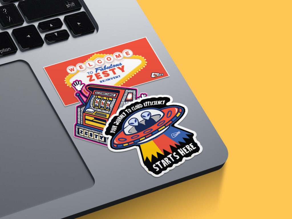 zesty sticker mockup